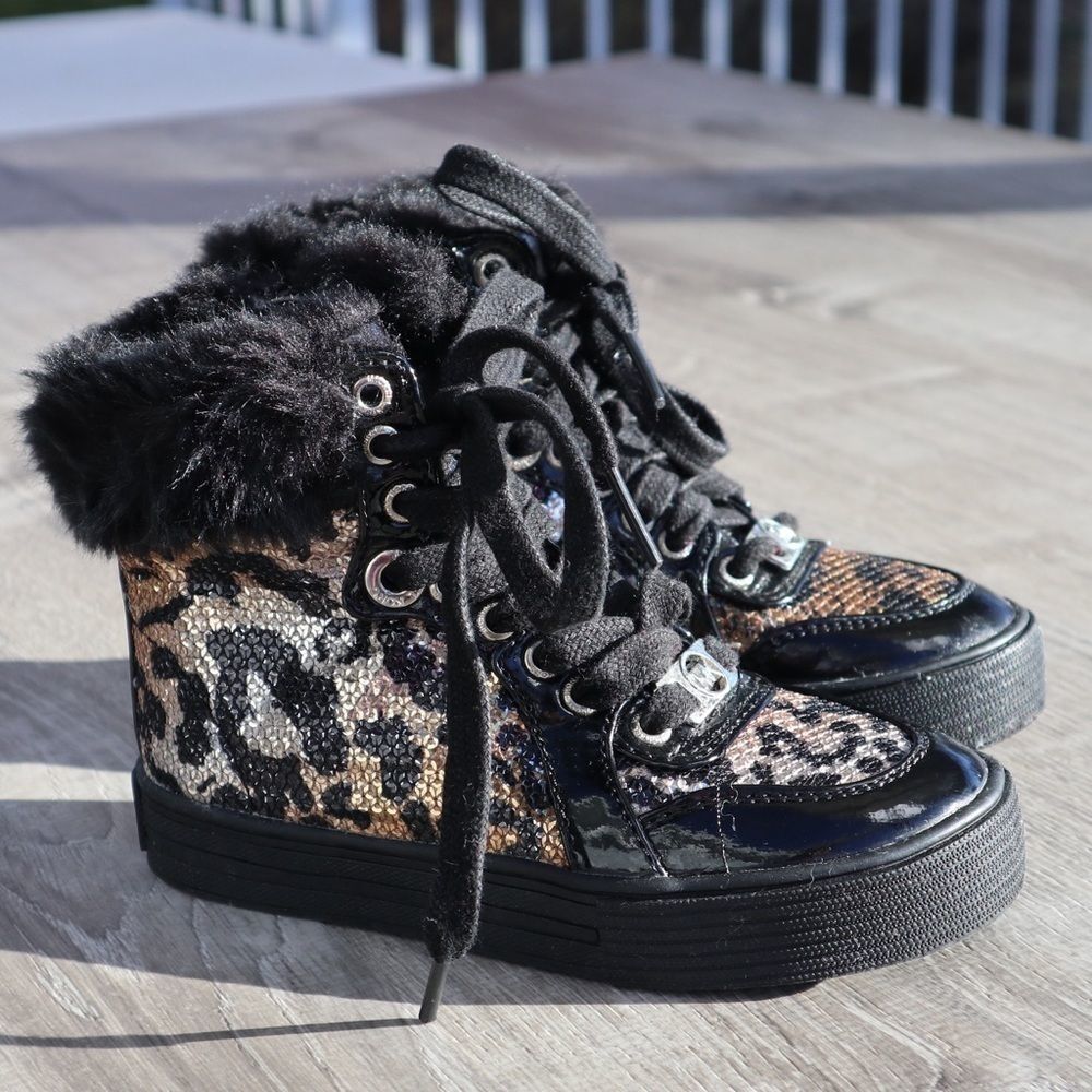 Michael Kors cheetah print sequin black adorable